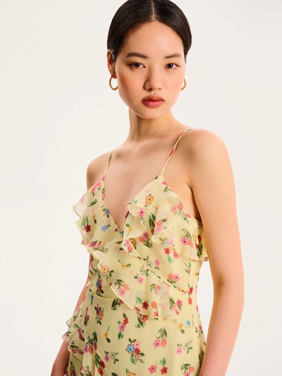 OMNES Missy Dress in Floral Yellow - 2