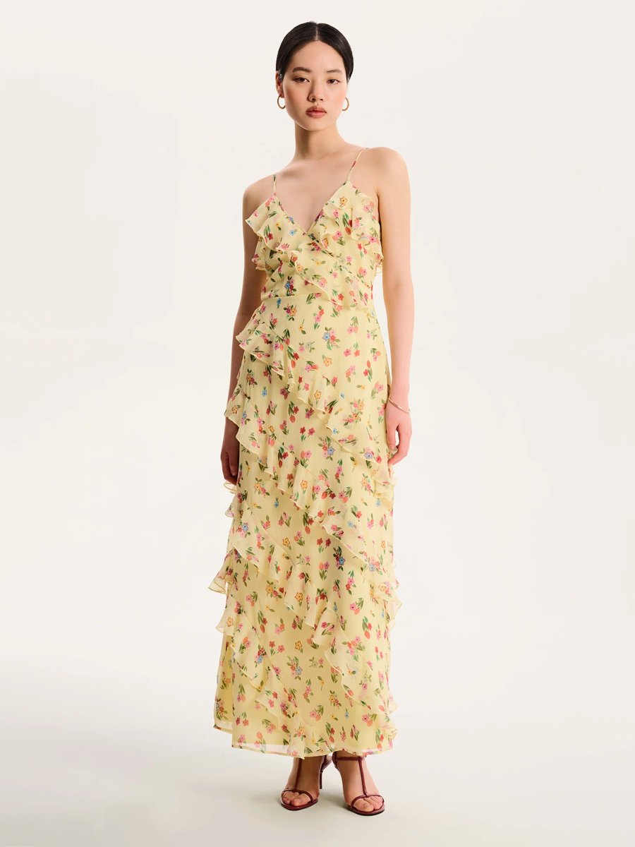 OMNES Missy Dress in Floral Yellow - 4