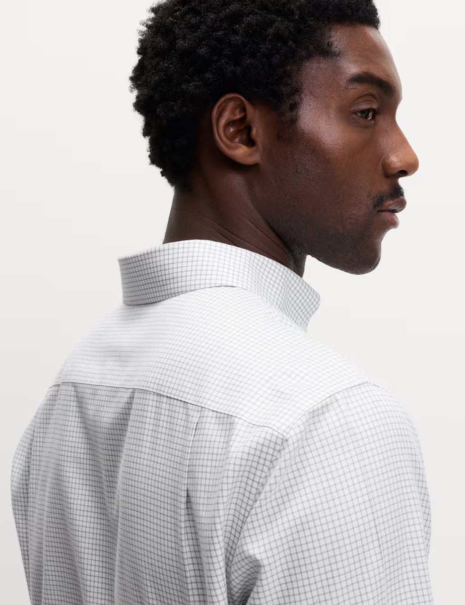 Marks & Spencer M&S Ultimate Regular Fit Non Iron Check Shirt Grey Mix - 3