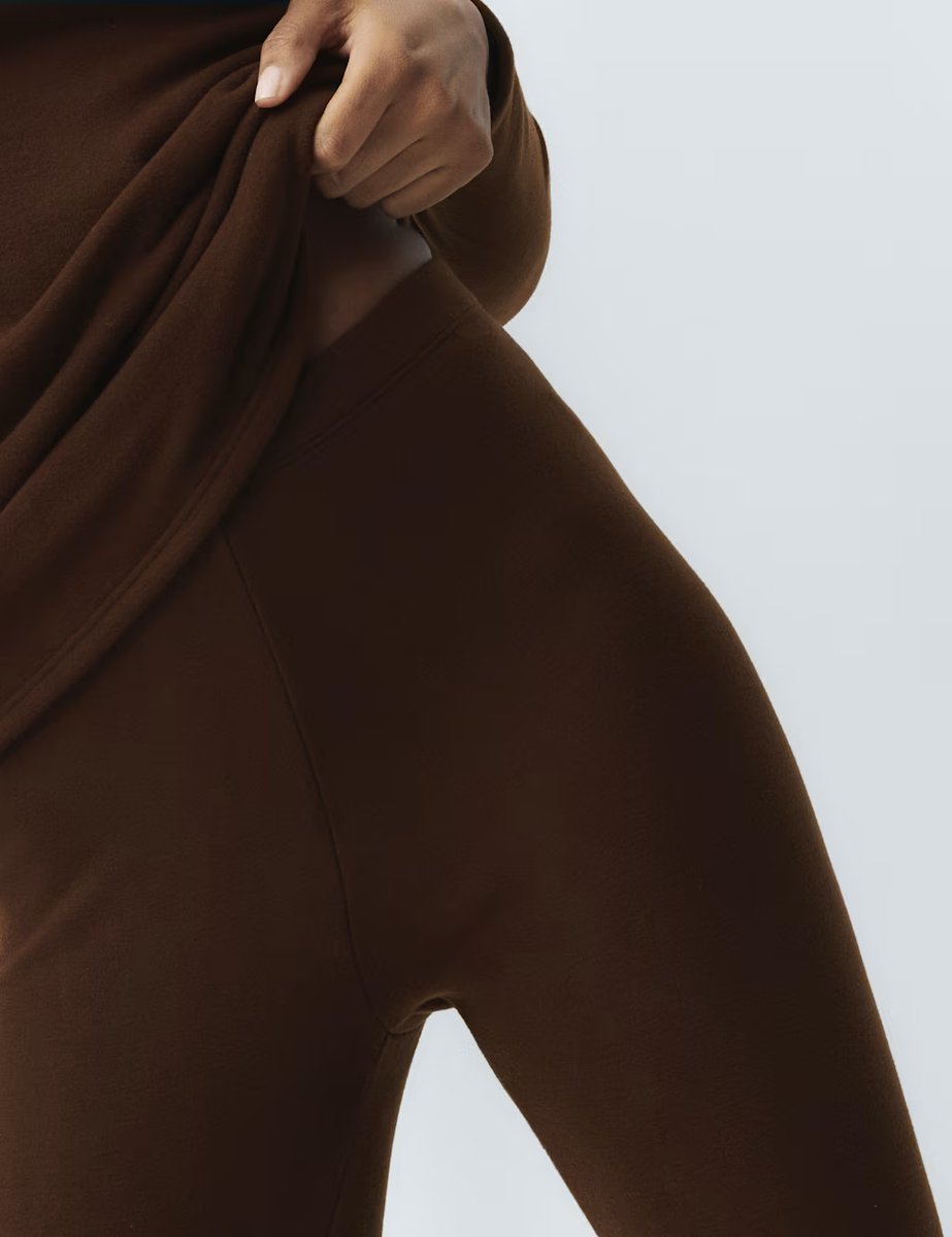 Marks & Spencer M&S Heatgen™ Maximum Thermal Fleece Leggings Dark Chocolate - 2