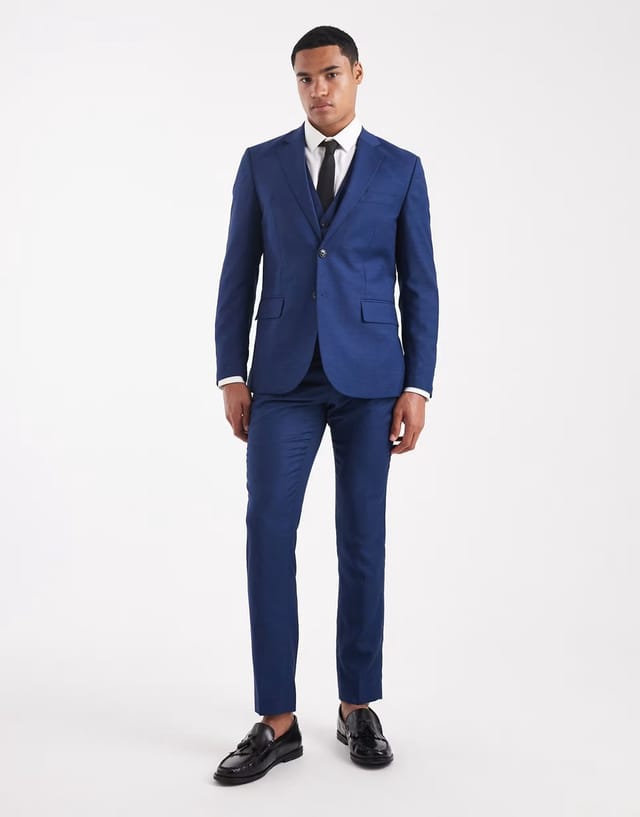ASOS Jack & Jones super slim suit jacket in blue - 2