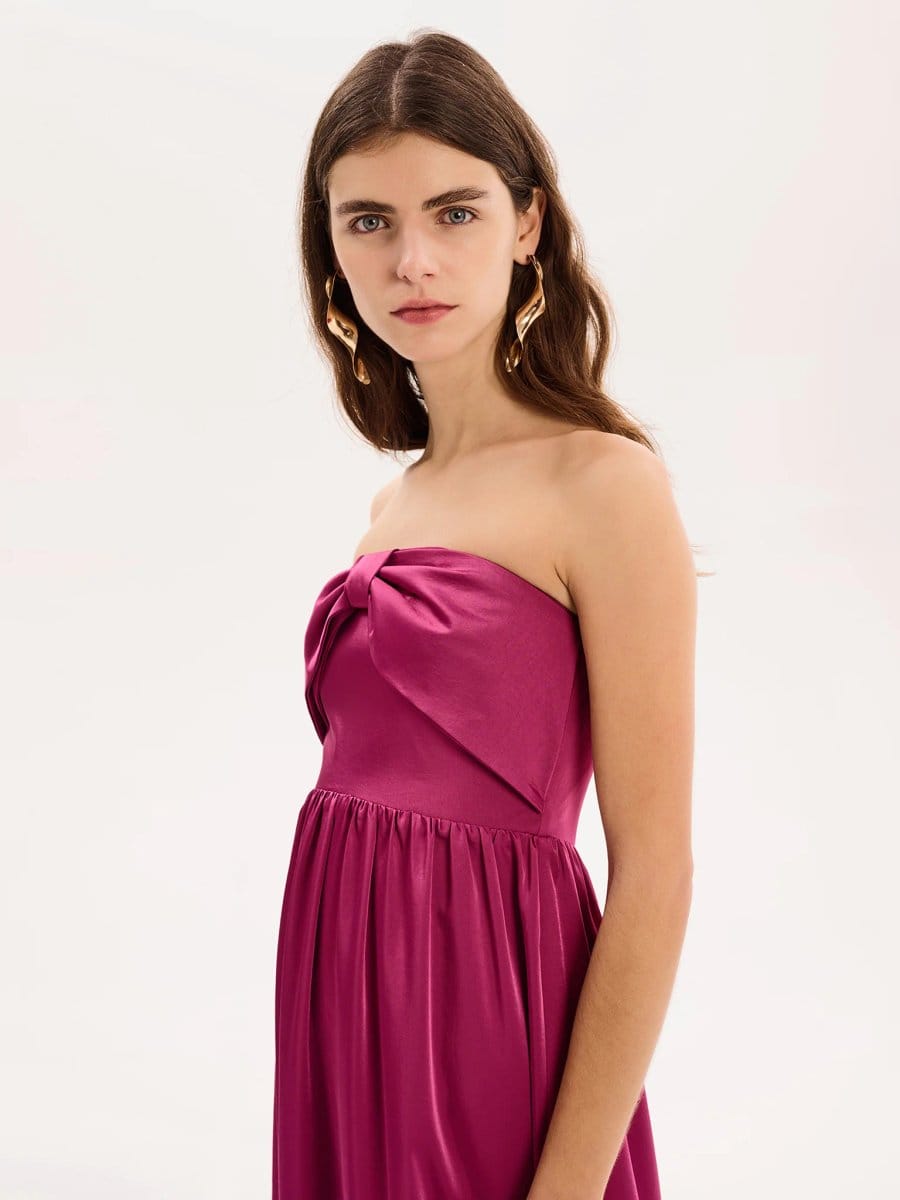 OMNES Millie Dress in Magenta - 4