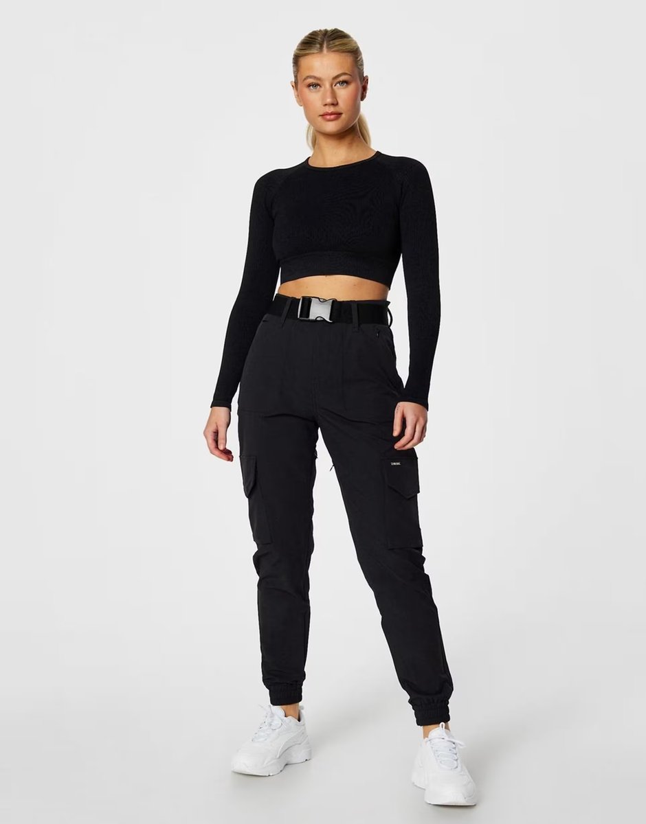 ASOS Aim'n Black cargo pants in black - 4