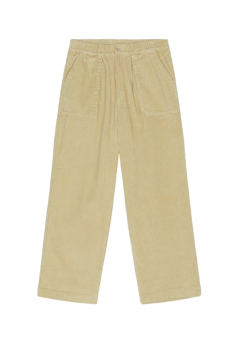 revolve Revolve One Tuck Fatigue Corduroy Pants in Beige