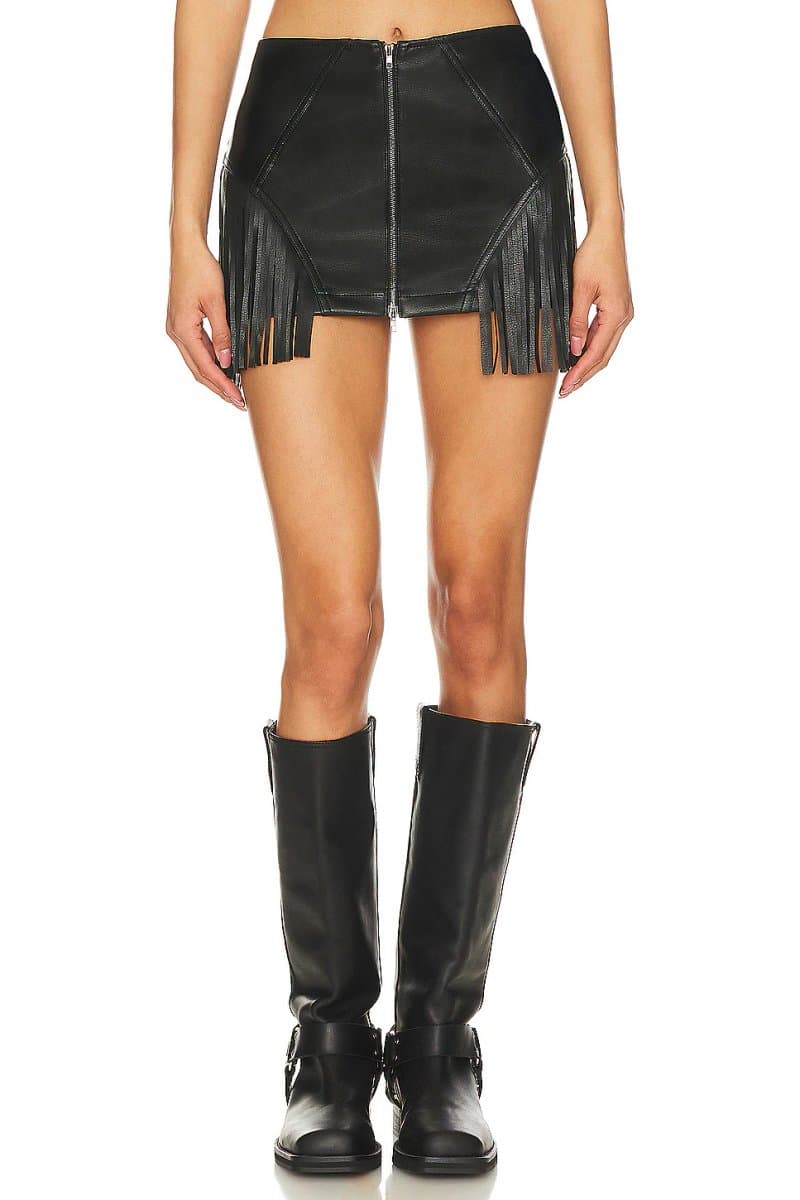 revolve Riley Faux Leather Skirt