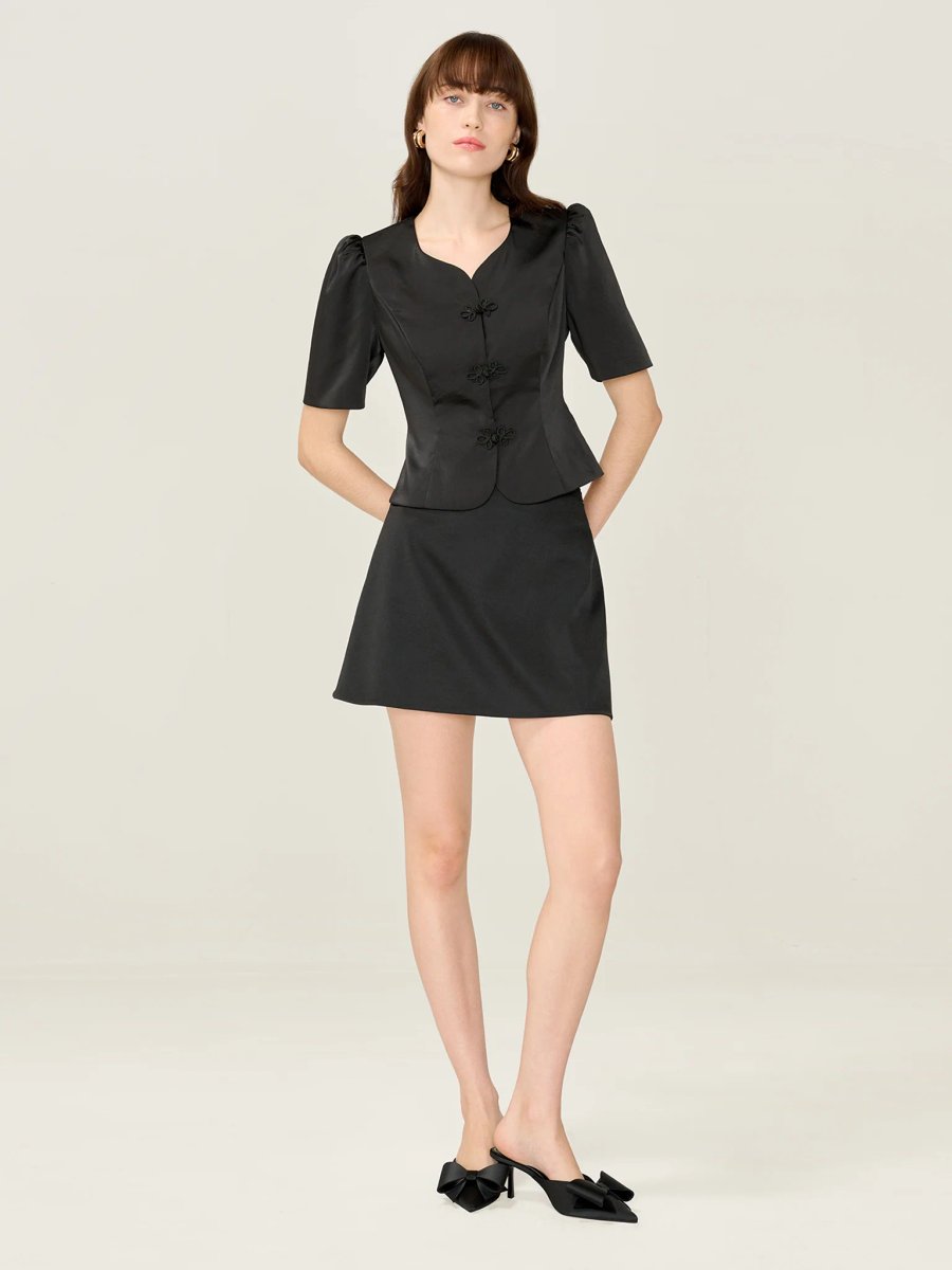 OMNES Lorelai Blouse in Black - 2