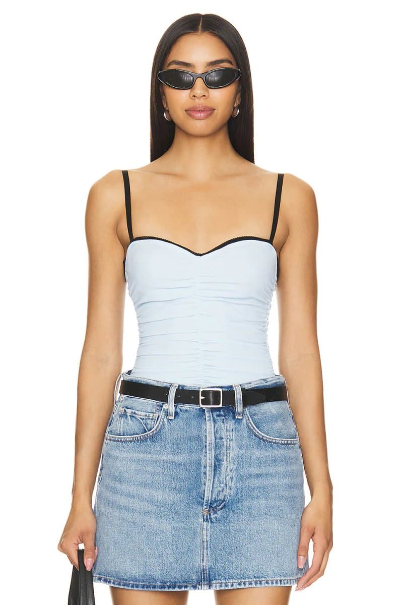revolve Revolve Miaou Baby Blue Tube Top