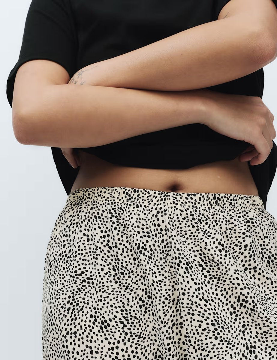 Marks & Spencer M&S Pure Cotton Printed Pyjama Set Black Mix - 3