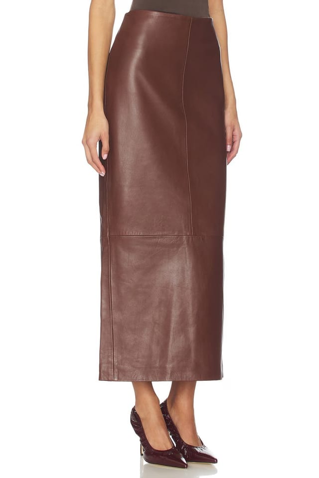 revolve Leather Column Skirt - 2