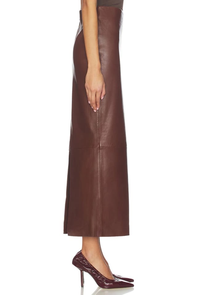 revolve Leather Column Skirt - 3