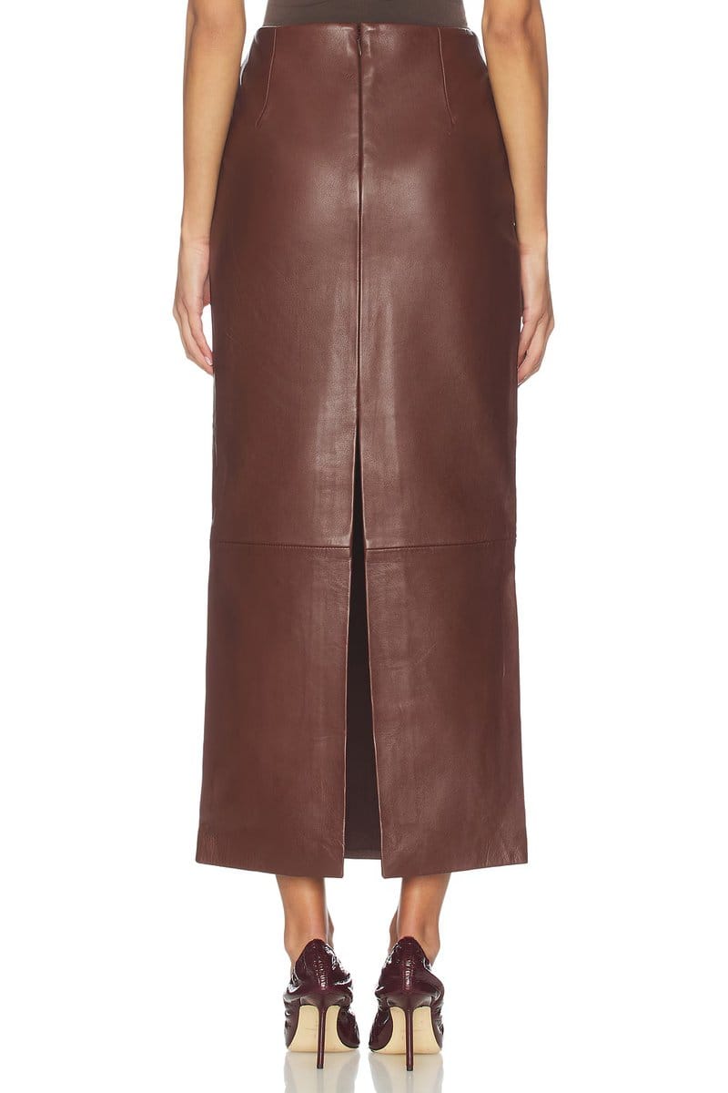 revolve Leather Column Skirt - 4