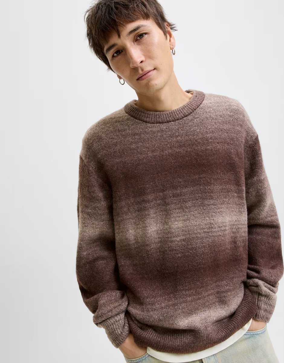 ASOS Jack & Jones Knitted pullover in deep mahogany - 3