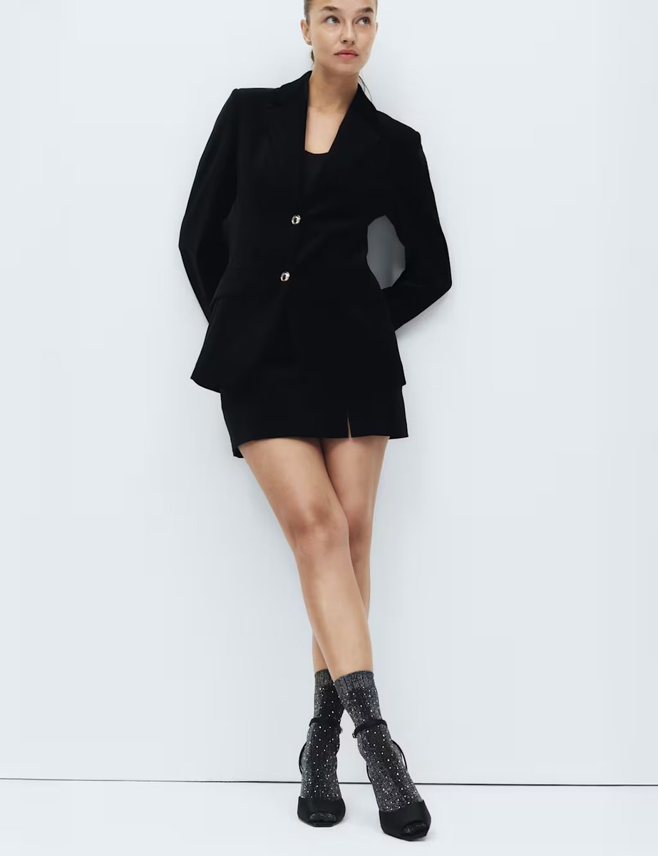 Marks & Spencer M&S Glitter Embellished Crew Socks Black - 3