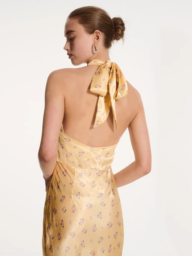 OMNES Arles Floral Dress in Vintage Yellow - 3