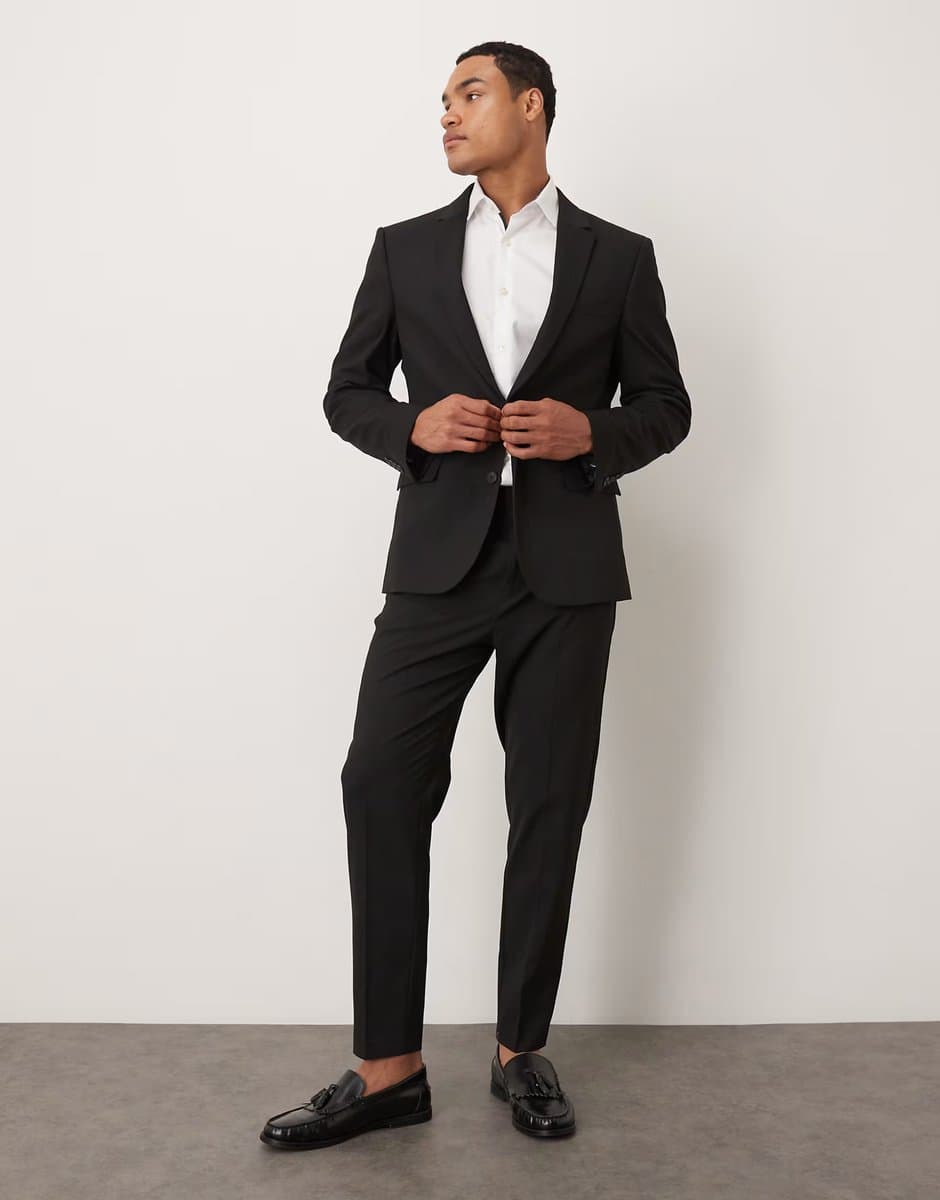 ASOS ASOS DESIGN slim suit jacket in black