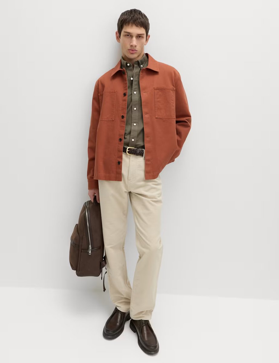 Marks & Spencer M&S Pure Cotton Ultimate Oxford Shirt Olive - 2