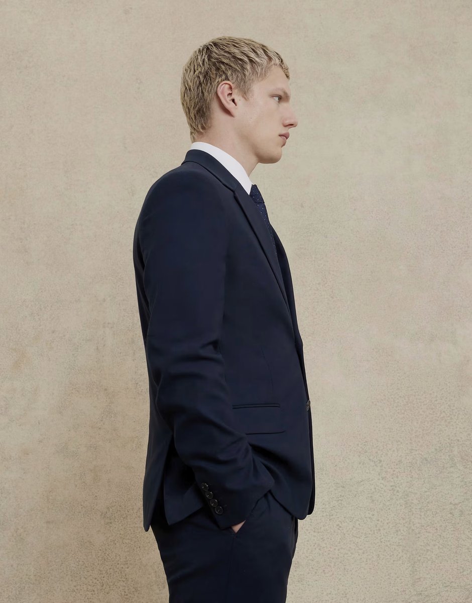 ASOS River Island slim suit jacket in navy - 3