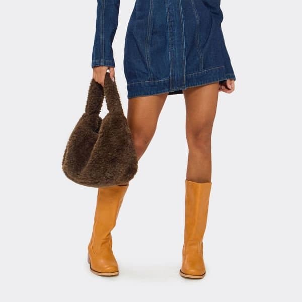 EGO EGO Mustard Yellow Long Boot in Faux Leather