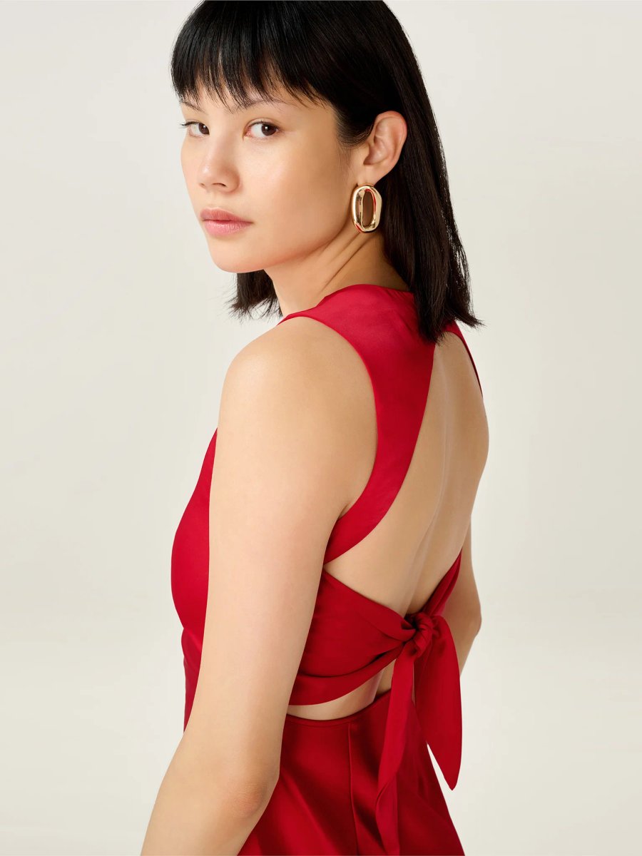 OMNES Nova Mini Dress in Barbados Cherry - 3