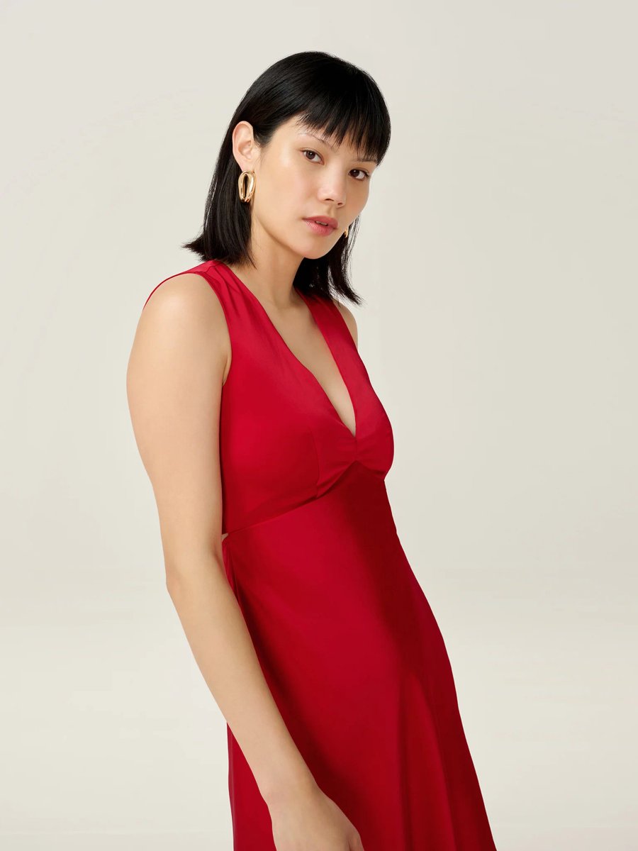 OMNES Nova Mini Dress in Barbados Cherry - 4