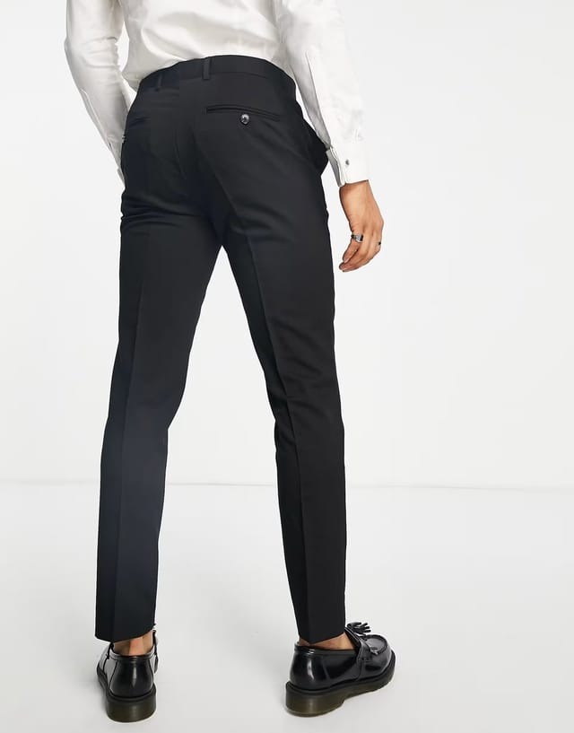ASOS Jack & Jones Premium slim suit trousers in black - 2