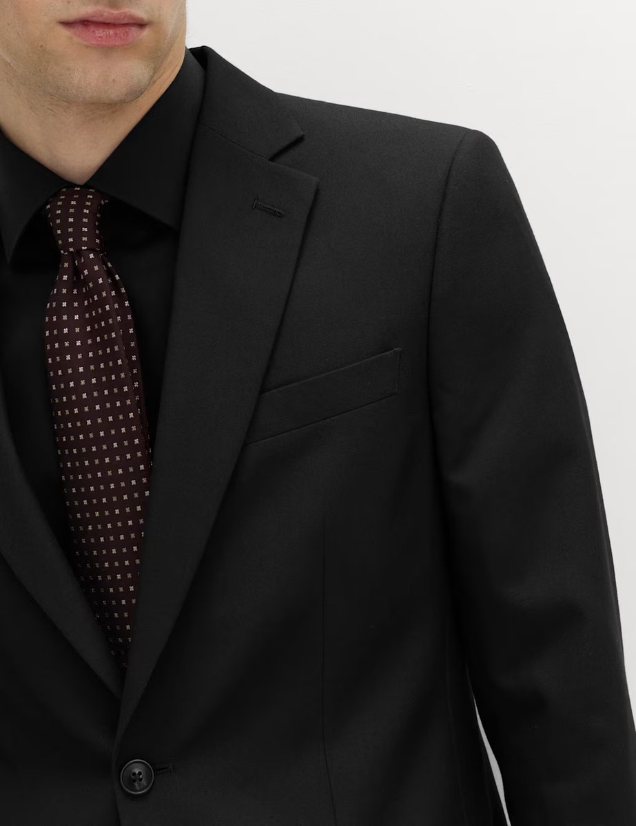 Marks & Spencer M&S Regular Fit Machine Washable Suit Jacket Black - 3