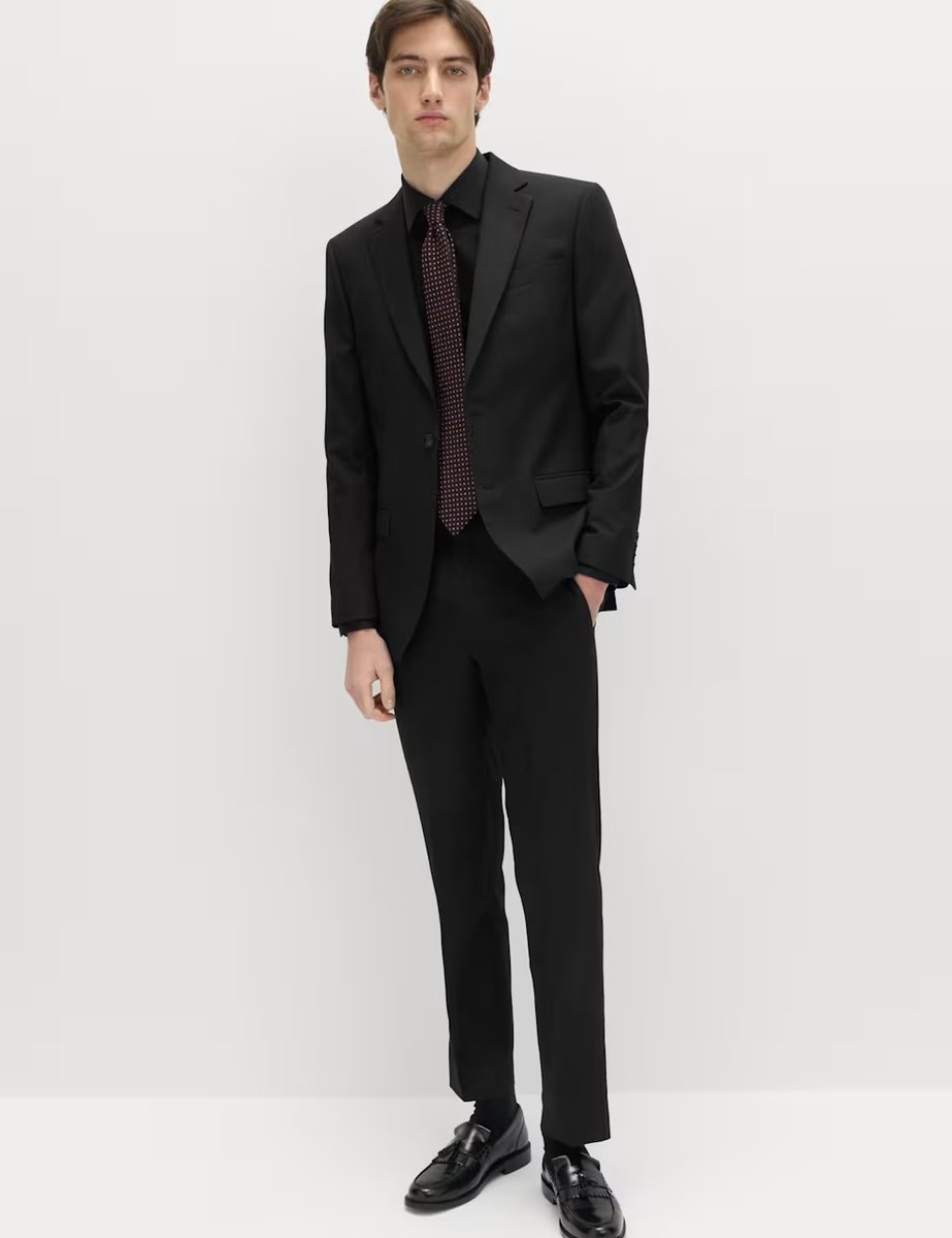 Marks & Spencer M&S Regular Fit Machine Washable Suit Jacket Black - 4