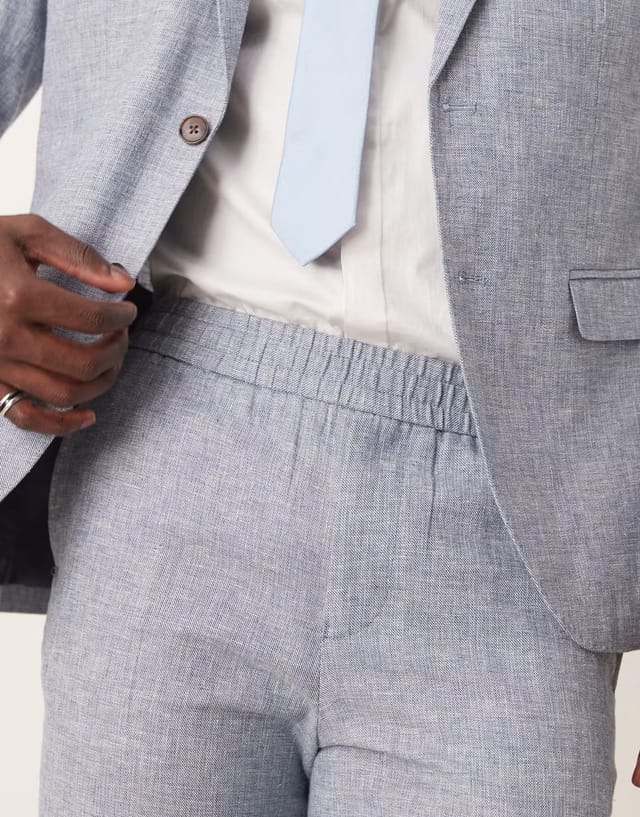 ASOS Selected Malik regular fit trouser in light blue - 3