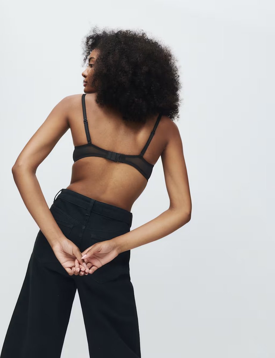 Marks & Spencer M&S Jasmine Lace Wired Push Up Plunge Bra (A-E) Black - 3