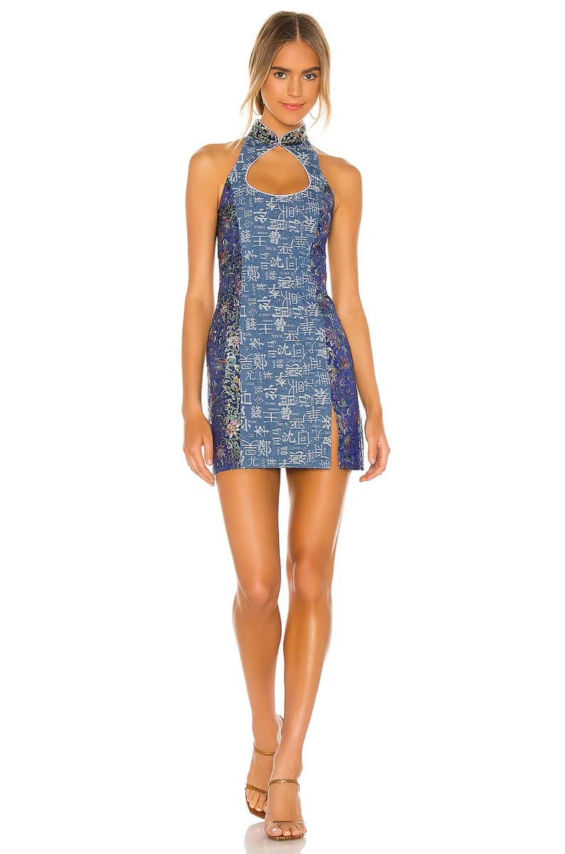 revolve Denim Mini Combo Dress