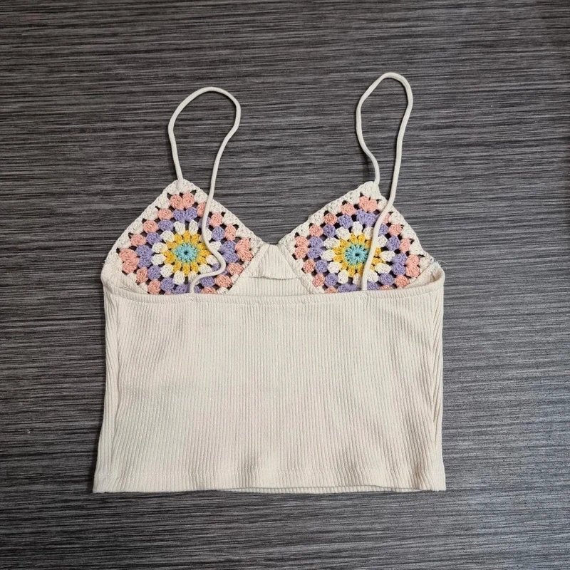 Zara New Without Tags Women's Zara knitted/ Crochet summer crop top - 2