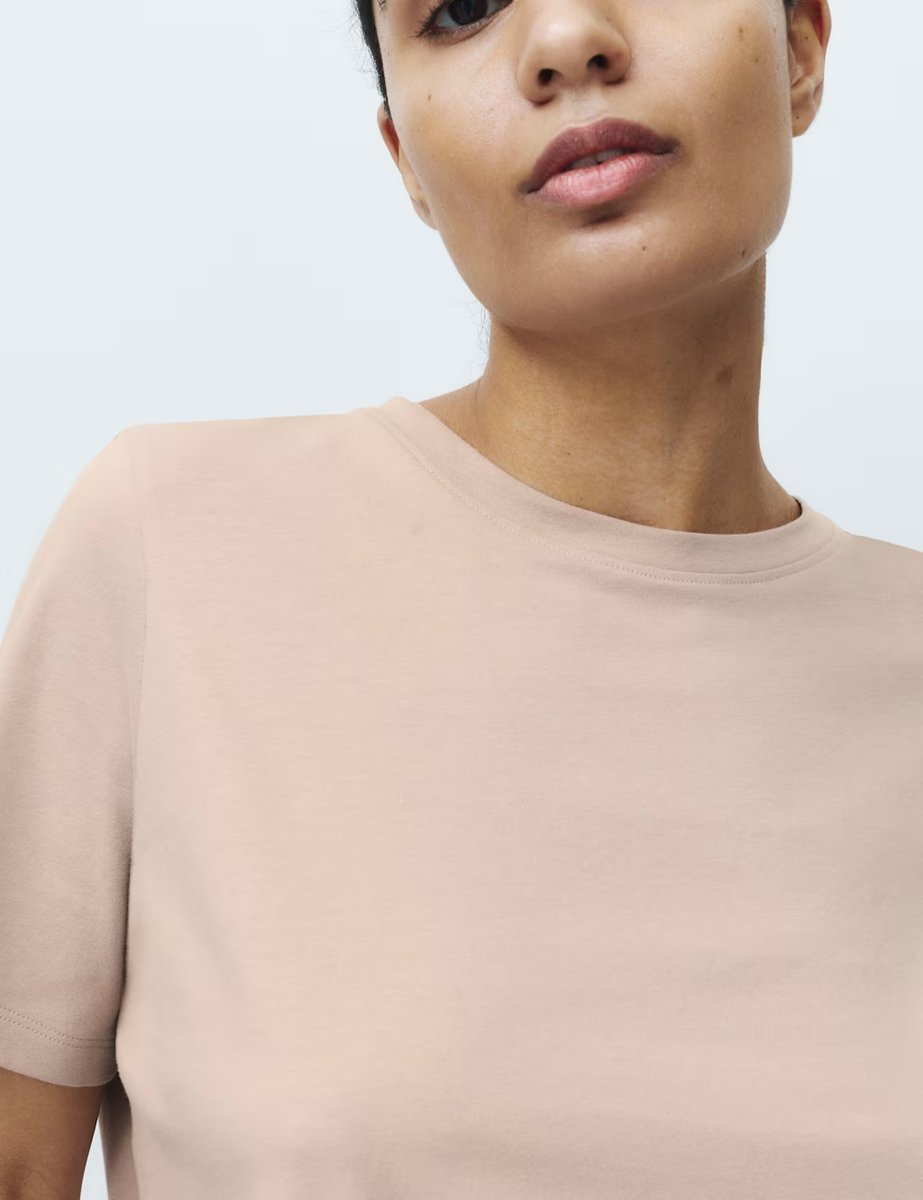 Marks & Spencer M&S Cotton Rich Printed Shortie Set Neutral - 2