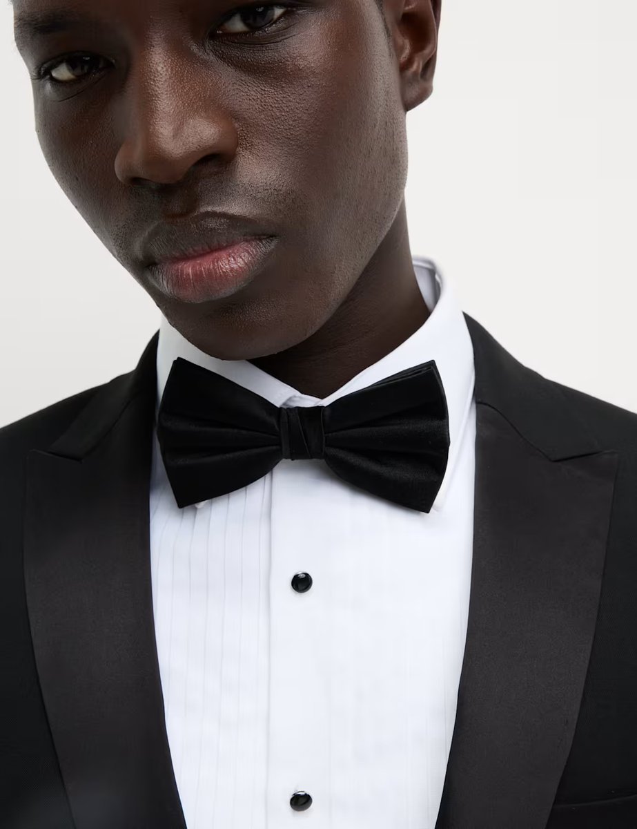 Marks & Spencer M&S Skinny Fit Stretch Tuxedo Jacket Black - 3