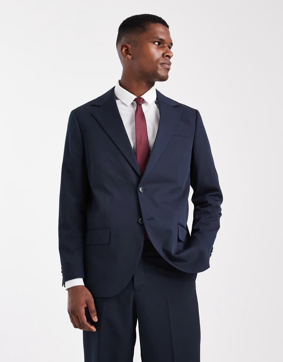 ASOS ASOS Jack & Jones Relaxed Suit Jacket in Navy Blue