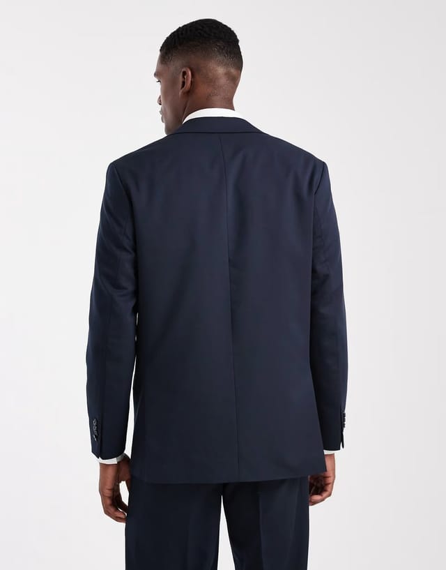 ASOS Jack & Jones relaxed suit jacket in navy blue - 3