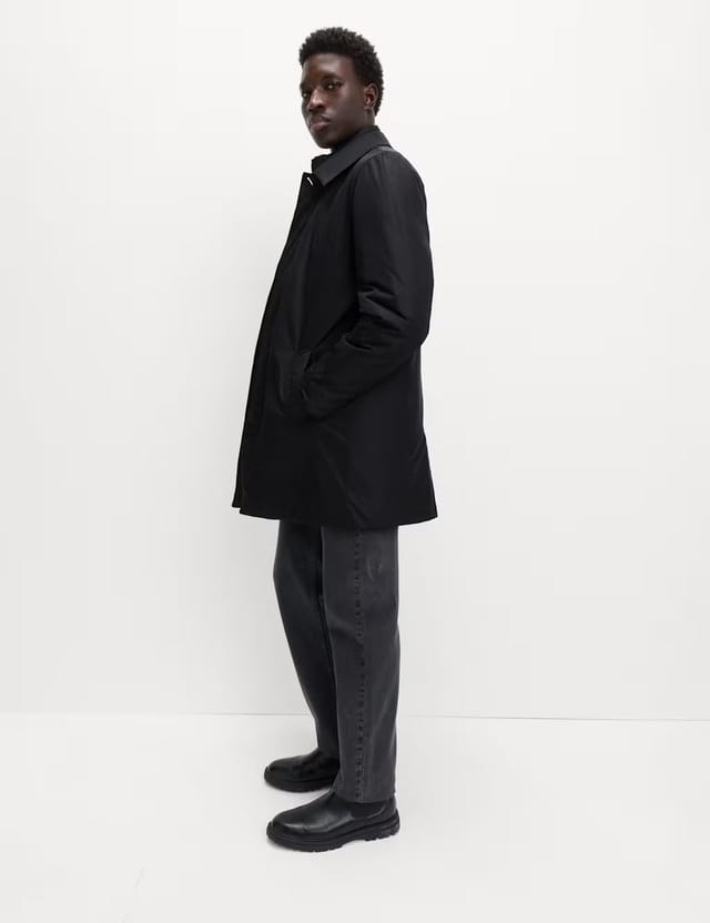 Marks & Spencer M&S Shirt Collar Mac with Removable Bib Black - 2