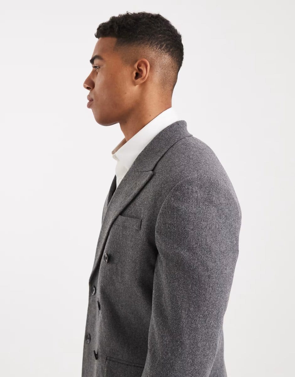 ASOS Jack & Jones Premium relaxed wool suit jacket in grey - 4