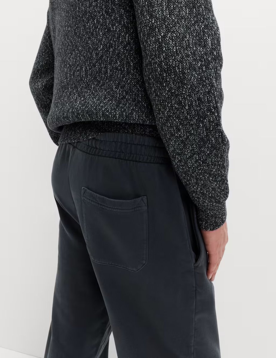 Marks & Spencer M&S Garment Dyed Pure Cotton Joggers Dark Pewter - 4