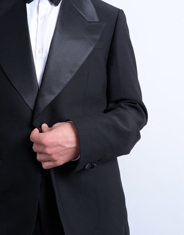 ASOS Topman slim tux suit jacket in black - 3