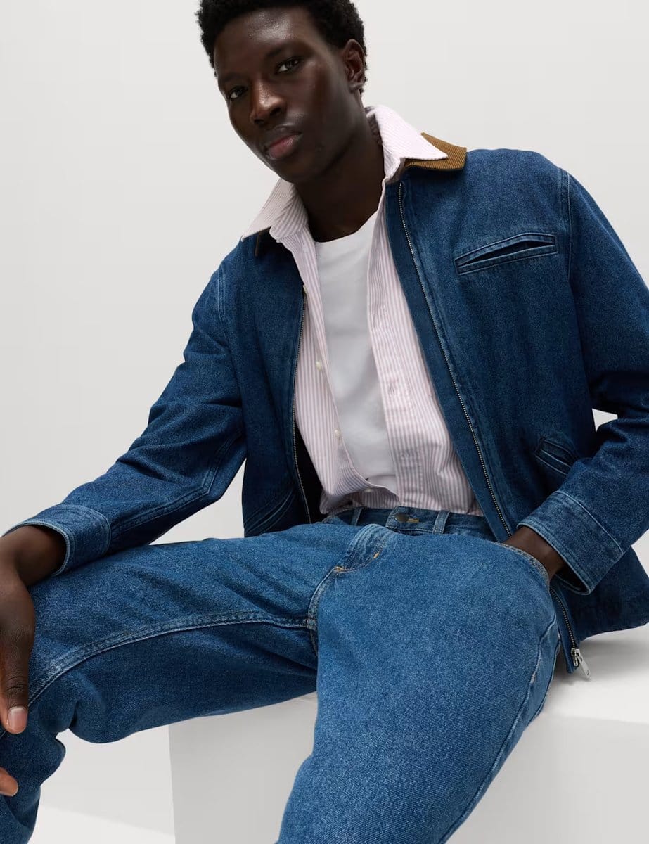 Marks & Spencer M&S Ultimate Pure Cotton Striped Oxford Shirt Antique Rose - 4