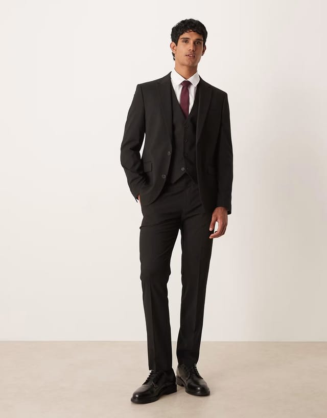 ASOS ASOS DESIGN slim suit jacket in black - 2