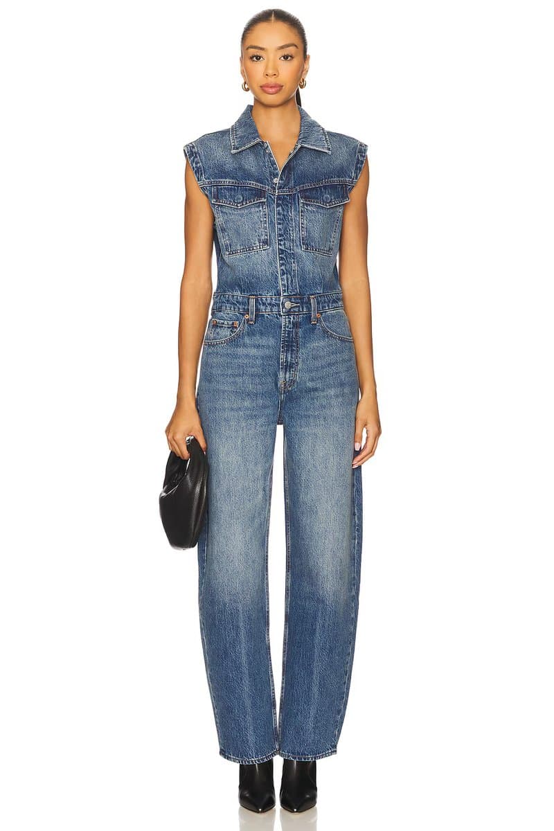 revolve Ace Sleeveless Barrel Leg Jumpsuit