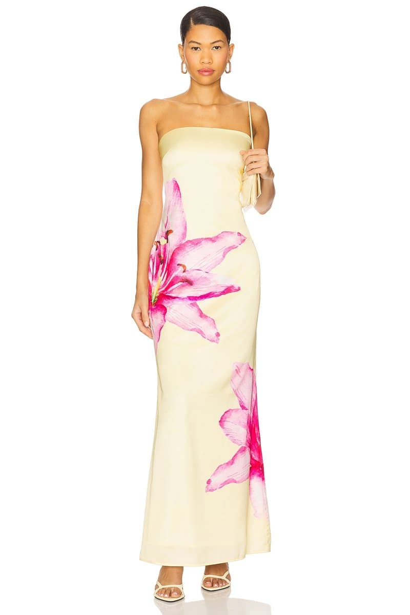 revolve Lyza Strapless Maxi Dress
