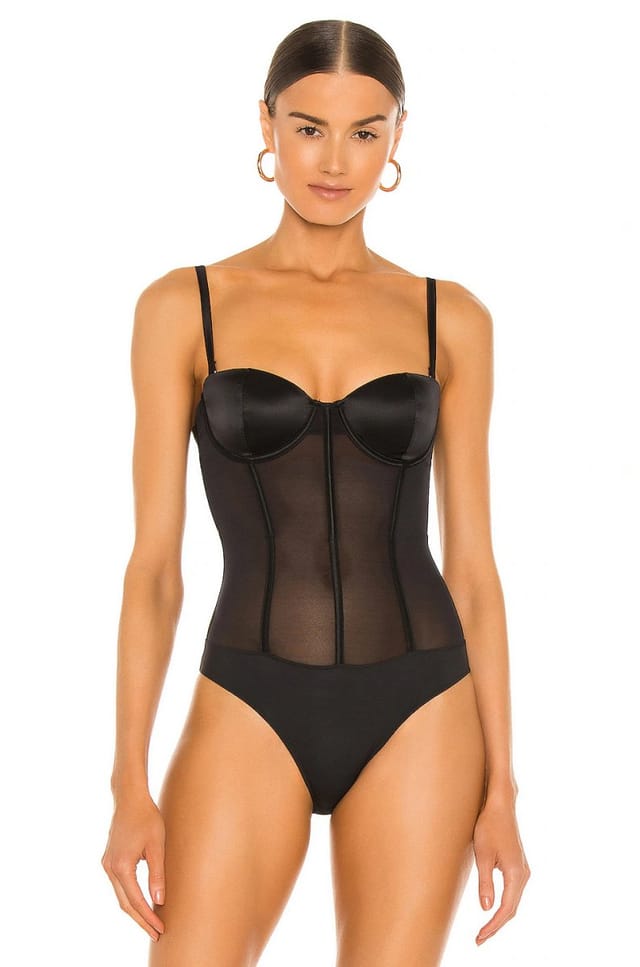 revolve Silk and Mesh Bodysuit - 2