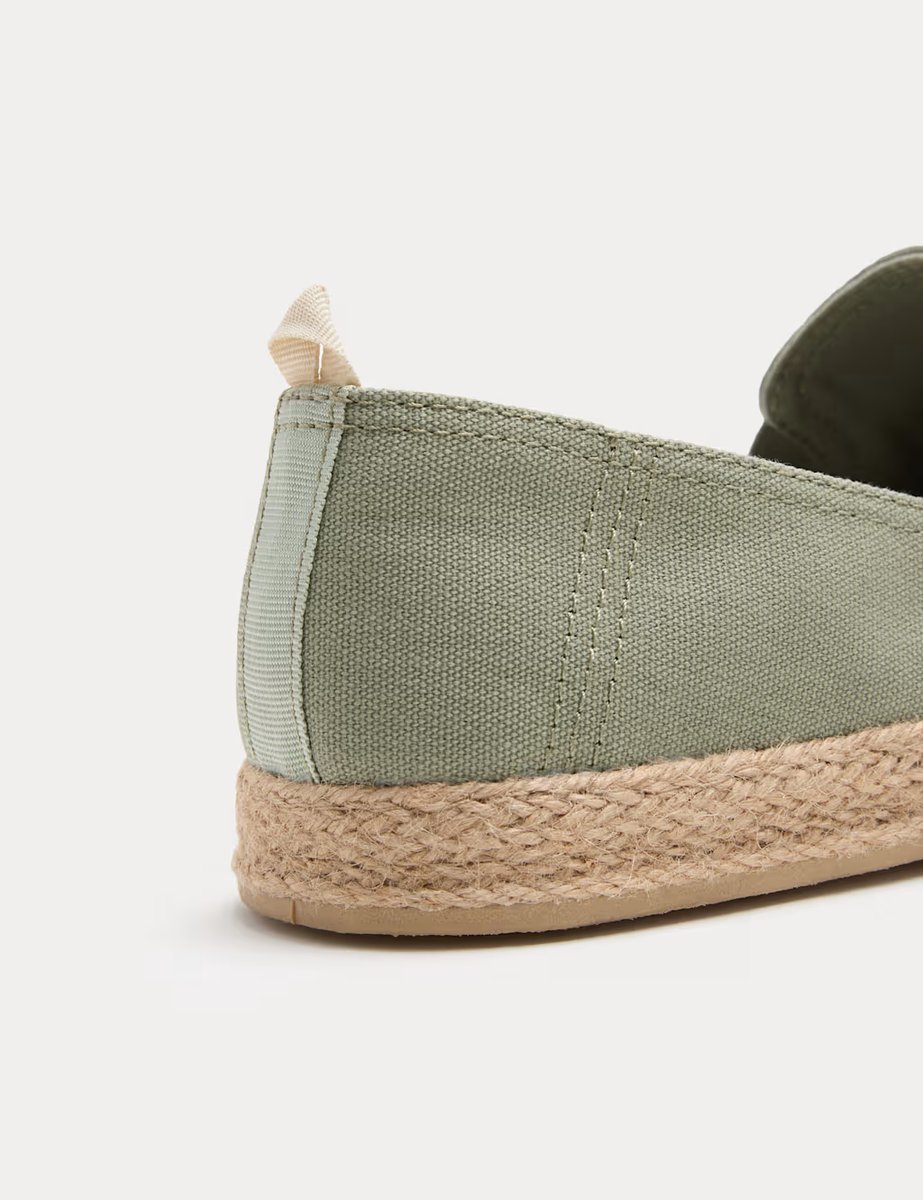 Marks & Spencer M&S Canvas Espadrilles Green - 2
