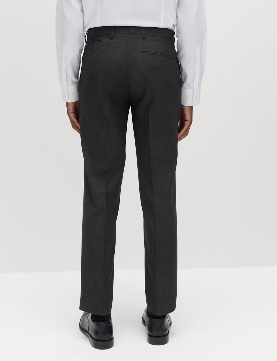 Marks & Spencer M&S Slim Fit Machine Washable Suit Trousers Charcoal - 3