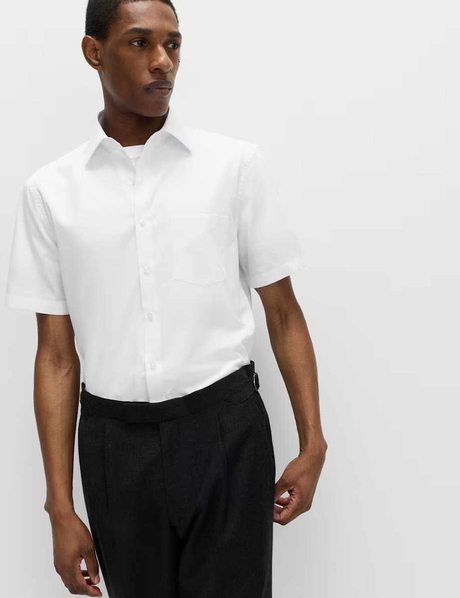 Marks & Spencer M&S 2 Pack Slim Fit Easy Iron Shirts White