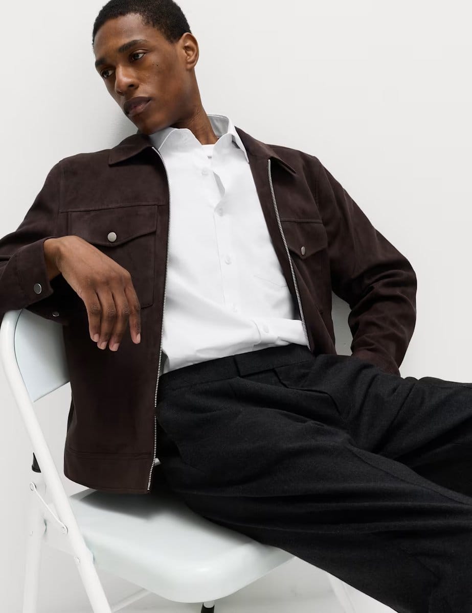 Marks & Spencer M&S 2 Pack Slim Fit Easy Iron Shirts White - 4