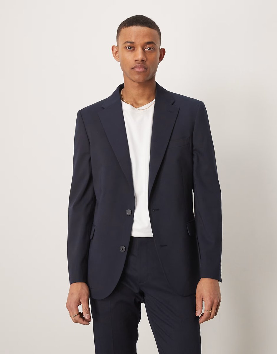 ASOS ASOS DESIGN skinny suit jacket in navy - 2