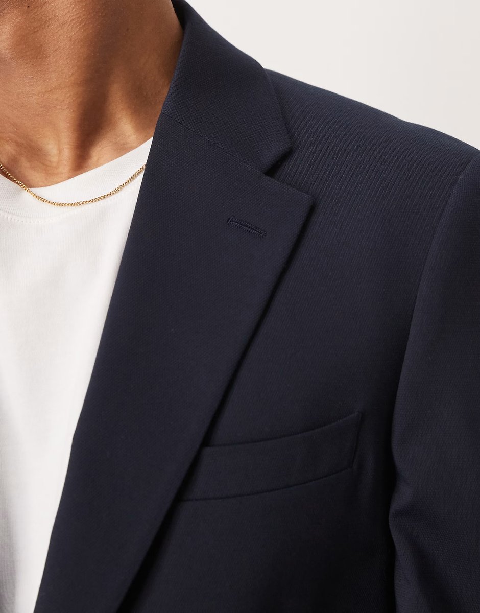 ASOS ASOS DESIGN skinny suit jacket in navy - 3